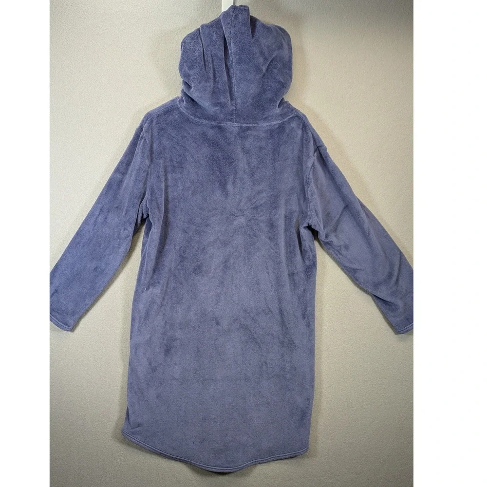 32‎ Degrees Heat Sleepwear Plush Hooded Lounger Robe S M Purple - Picture 3 of 9